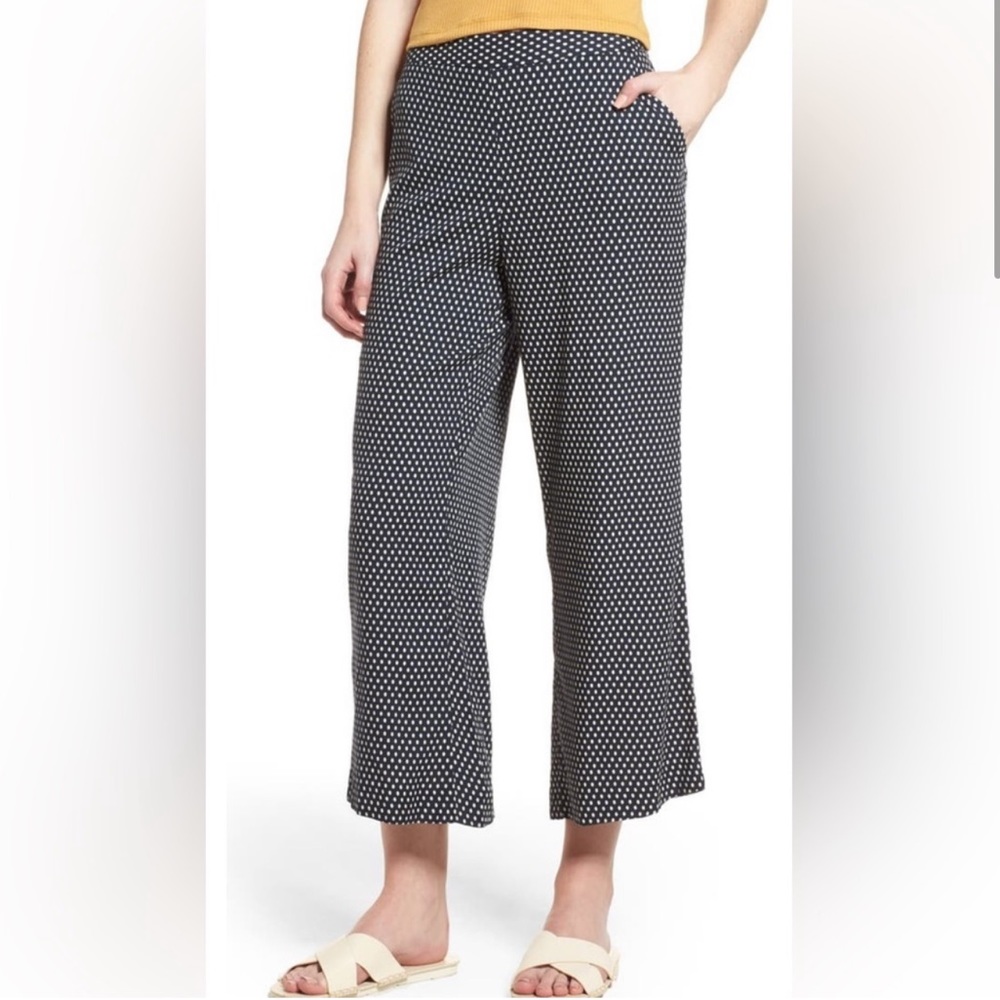 Hinge wide leg polka dot pants 8